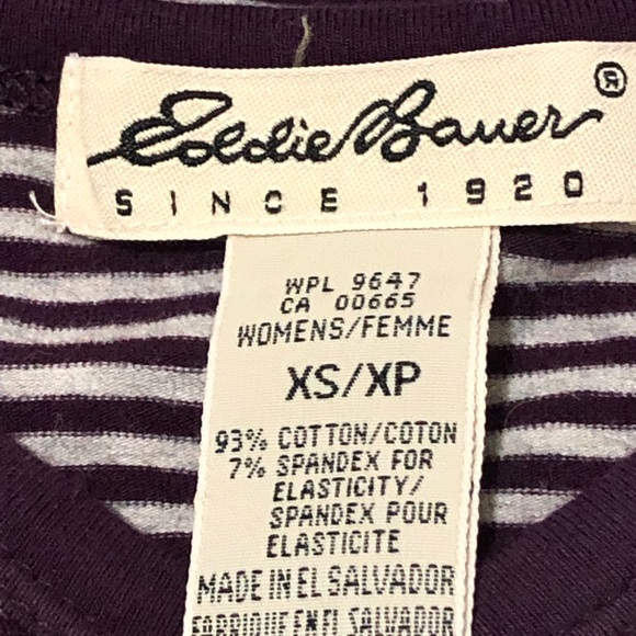 SALE Eddie Bauer Striped V-Neck Top - Picture 3 of 3